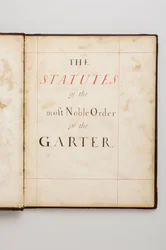 Orde van de Kousenband: Boek van Statuten dat toebehoorde aan Charles Fitzroy, hertog van Grafton
