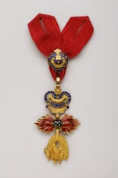 Orde van het Gulden Vlies: Oostenrijks Gulden Vlies - Gereduceerd insigne - 1850-1900 - Goud en email - Privécollectie