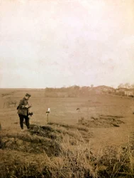 Foto uit een persoonlijk album van een infanterieluitenant tijdens de eerste maanden van de Eerste Wereldoorlog