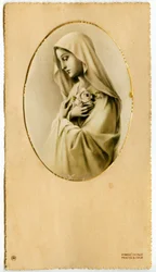 Vrome afbeelding: De Maagd Maria (prent)