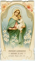 Vrome afbeelding: Maagd met kind (lithografie)