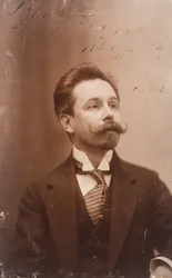 Portret van de Russische pianist en componist Alexander Scriabin (Scriabin of Skriabin) (1871-1915) - Anoniem. Foto. Privécollectie