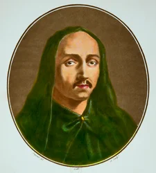 Portret van Abbe Suger van Saint Denis (1080-1151) Raadgever van koning Lodewijk VI en regent van Frankrijk van 1147 tot 1149, Privécollectie