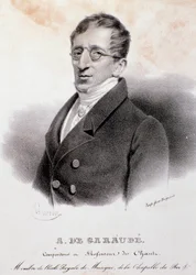Portret van Alexis de Garaude (1779-1852) Franse componist. 19e eeuw