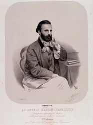 Portret van Angelo Mariani (lithografie)