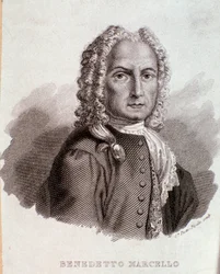 Portret van Benedetto Marcello (gravure)