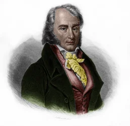 Portret van Benjamin Constant (1767 - 1830), in Zwitserland geboren Franse edelman, denker, schrijver en politicus. in 