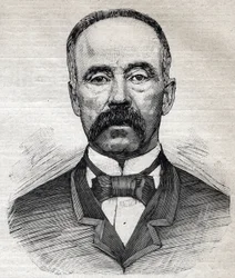 Portret van Charles Moore, Britse botanicus van Schotse afkomst. Gravure in 