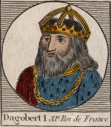 Portret van Dagobert, Koning van de Franken van 628 tot 638