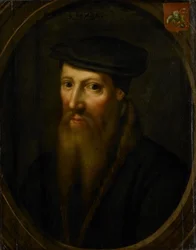 Portret van David Jorisz, ca. 1550-1649 (olieverf op paneel)
