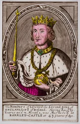 Portret van Edward II (1284-1327) koning van Engeland, privécollectie