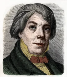 Portret van Franz Xaver Peter Joseph Schnyder von Wartensee Zwitserse componist en pedagoog (1786-1868). Gravure uit 1855