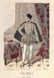 Portret van koning Karel IX (1550 - 1574) - Portret van koning Karel IX - privécollectie