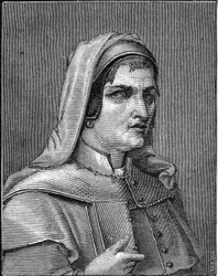 Portret van Lelio Orsi (1511-1587), Italiaanse schilder. Gravure uit 1859 in 