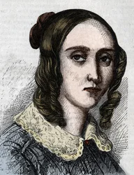 Portret van Louise Farrenc 1804-1875. Pianist, componist, Franse leraar.