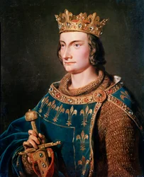 Portret van Filips IV de Schone (1268-1314), koning van Frankrijk. Anoniem schilderij uit de 19e eeuw. Kastelen van Versailles en Trianon.