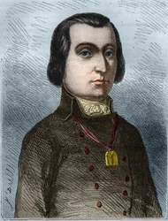Portret van Pierre Joseph Cambon (1756-1820), handelaar in linnendoek en afgevaardigde van Hérault bij de Nationale Conventie. Gravure uit 1866 in "Geschiedenis van de Franse Revolutie" van Adolphe Thiers. Privécollectie.