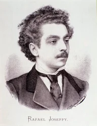 Portret van Rafael Joseffy (gravure)