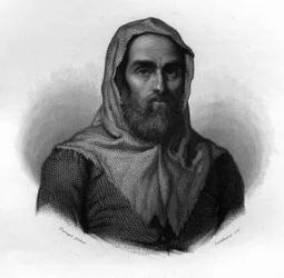 Portret van Willem (Wilhelm) Beukels die een manier uitvond om haringen te bewaren in "Portretten en geschiedenis van nuttige mannen: mannen en vrouwen uit alle landen en van alle omstandigheden, die rechten hebben verworven op de erkenning van de mensen" 