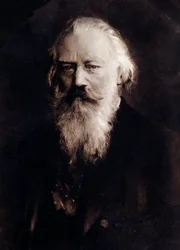 Portret van Johannes Brahms, Engelse componist