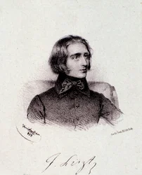 Portret van de Hongaarse componist Franz Liszt (1811-1886)