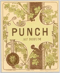 Rum punch alcohol advertentie (eind 19e eeuw)