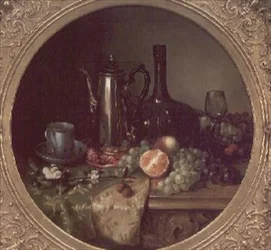 Stilleven met Zilveren Koffiepot