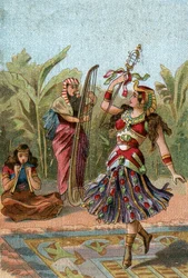THEATER IN DE EEUWEN: Egyptische Dansen. De mimeedans was in ere bij de Egyptenaren.