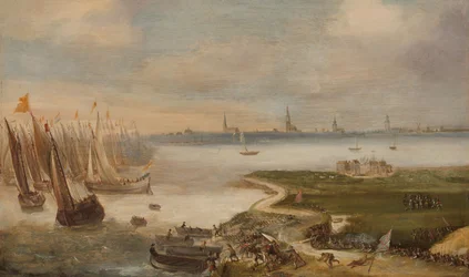 De Nederlandse nederlaag bij de Blokkersdijk, ca. 1610-1615 (olieverf op paneel)