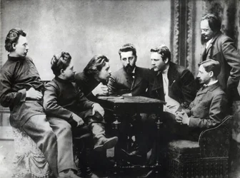 De Moskouse Literaire Sreda - Leden van de literaire kring Sreda, gevormd in de tweede helft van de jaren 1890 door Russische realistische schrijvers - Portretten van Russische intellectuelen van de literaire groep Znanie