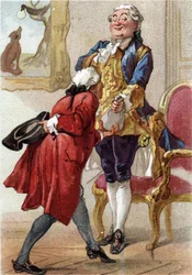 De Raaf en de Vos: Fabel door Jean de La Fontaine (Lafontaine) (1621-95). Chromolithografie van de 19e eeuw. Privécollectie.