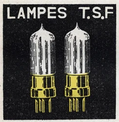De T.S.F.: lampen T.S.F. Anonieme illustratie uit 1925. Privécollectie.