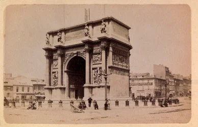 De stad Marseille en haar omgeving rond 1885-1890: de Arc de Triomphe - Privécollectie