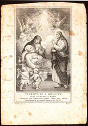 De dood van Sint Jozef. Vrome afbeelding. 19e eeuw Privécollectie