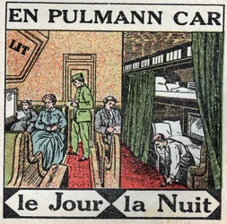 De spoorwegen: binnen in de Pullmanwagen