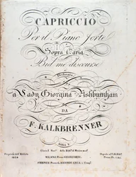 Titelpagina van muzikale partituur van Capriccio door F Kalkbrenner