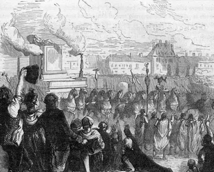 Overbrenging van de as van Voltaire naar het Pantheon op 11 juli