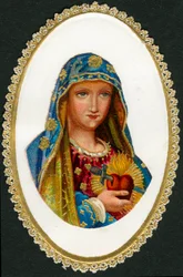 Maagd van het Heilig Hart (chromolithografie)