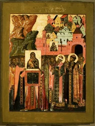 Aankomst van het Icoon van Onze Lieve Vrouw van Vladimir in Moskou in 1395, Midden van de 17e eeuw