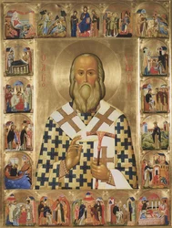 De heilige Ignatius Brjantsjaninov met scènes uit zijn leven, 20e eeuw