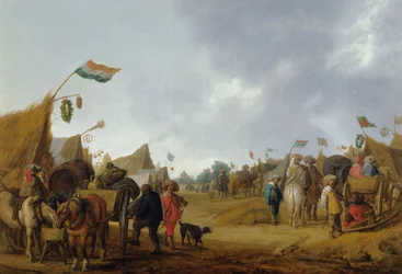 Een militair kampement, 1634
