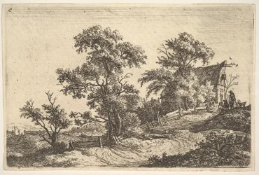 Een huisje op een heuvel