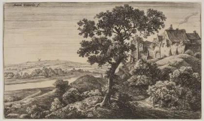 Een dorp op een heuvel