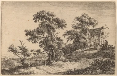 Huisje op een heuvel