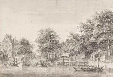 Gezicht op de Sint-Anthoniessluis te Amsterdam