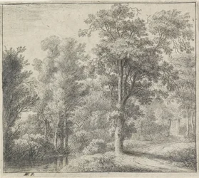 Ingang van het bos Bosgezichten, serie A