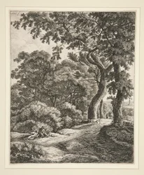 Les deux voyageurs en repos dans le bois