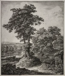 Zes grote staande landschappen met scènes uit het Oude Testament: De ontrouwe profeet van Juda