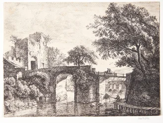 Stenen brug over een rivier