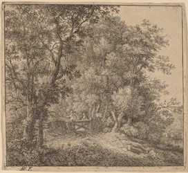 Twee mannen bij een poort